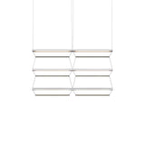 Tier Grid Pendant Light: 100 + 2H3V + Anodized Silver + Emerald