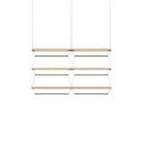 Tier Grid Pendant Light: 100 + 2H3V + Anodized Gold + Emerald