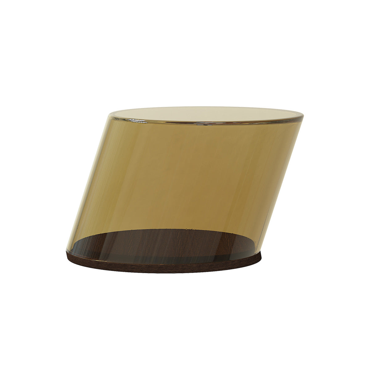 Tilt Coffee Table: Glass + Amber