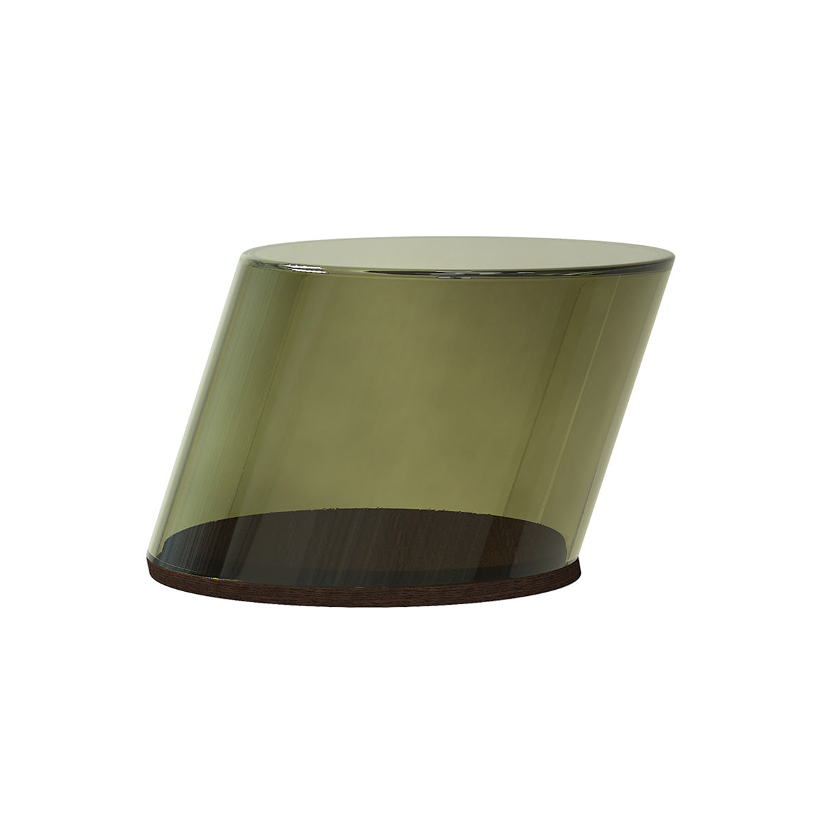 Tilt Coffee Table: Glass + Green