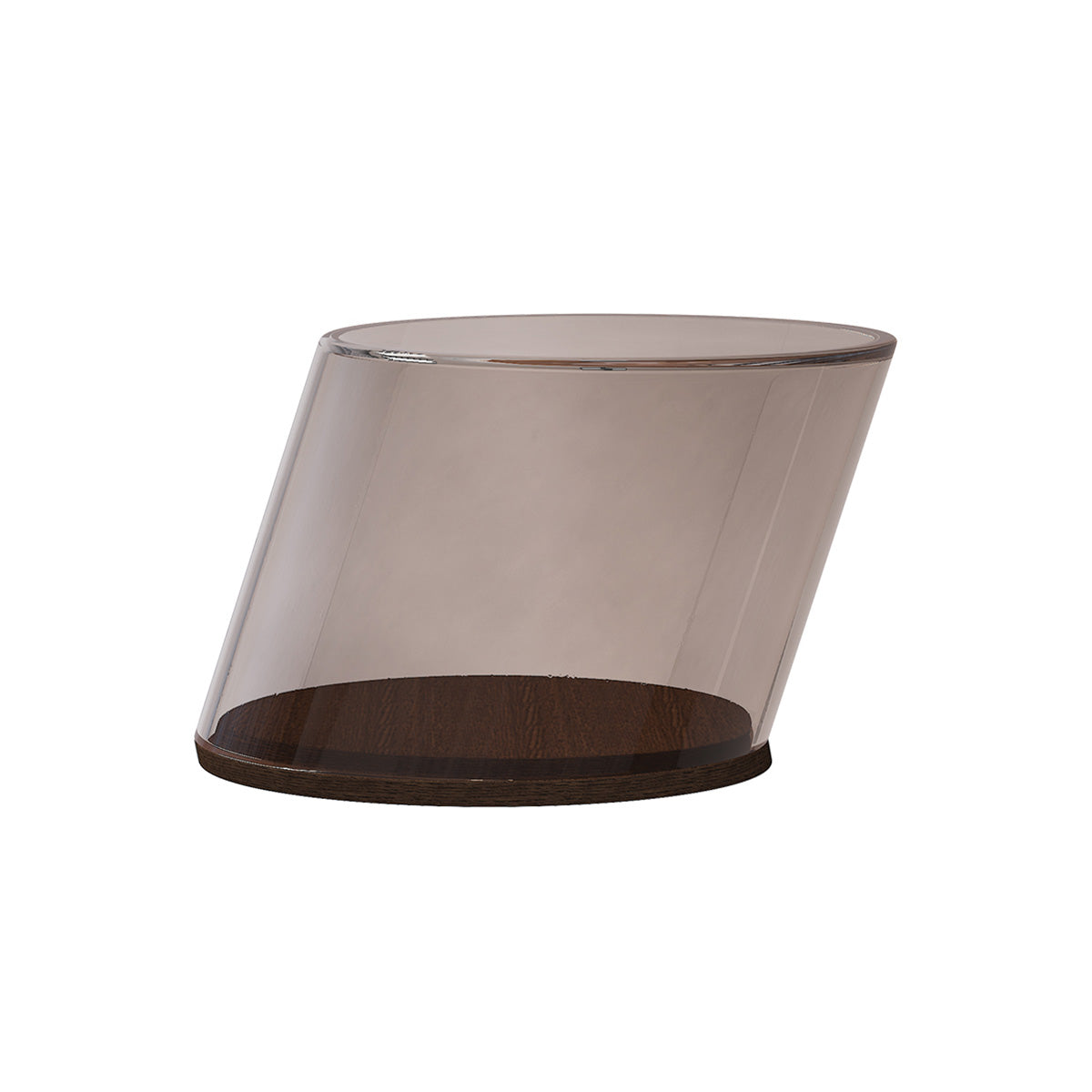 Tilt Coffee Table: Glass + Smoke