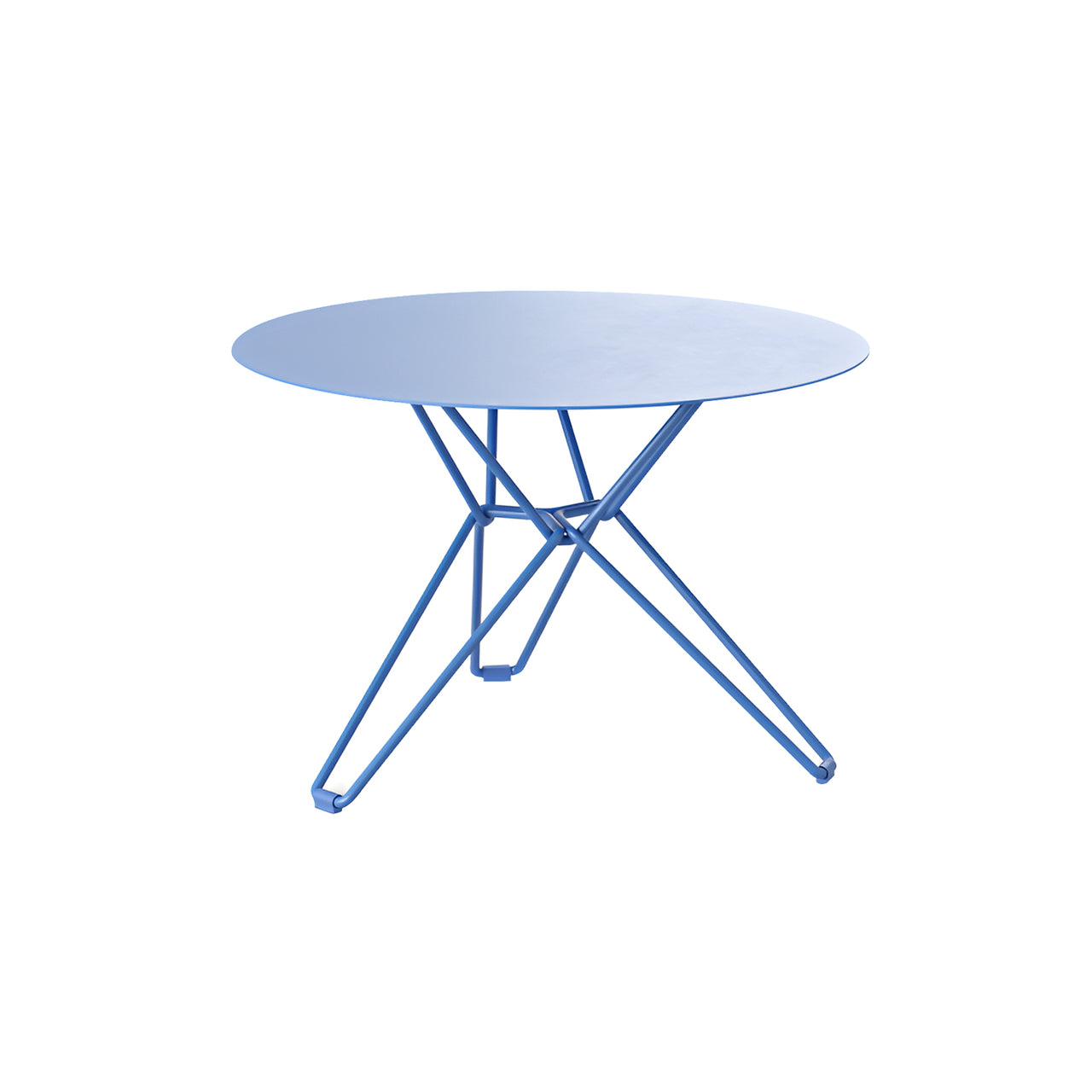 Tio Side Table: Round + Overseas Blue