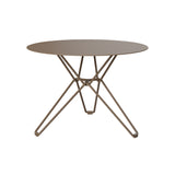 Tio Round Coffee Table: Small + Pale Brown Metal