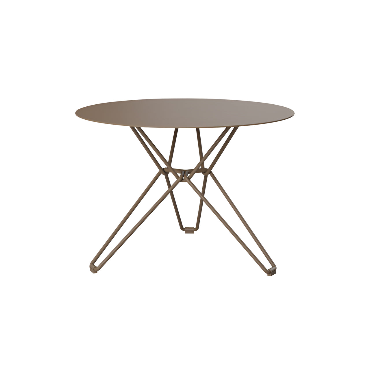 Tio Side Table: Round + Pale Brown