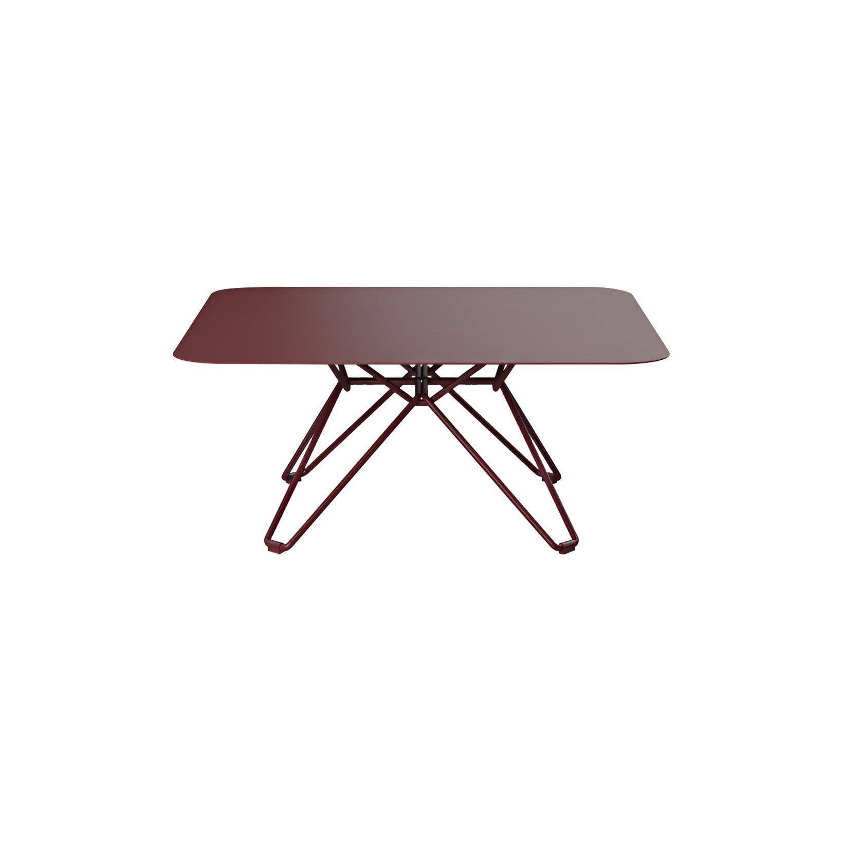 Tio Side Table: Square + Wine Red