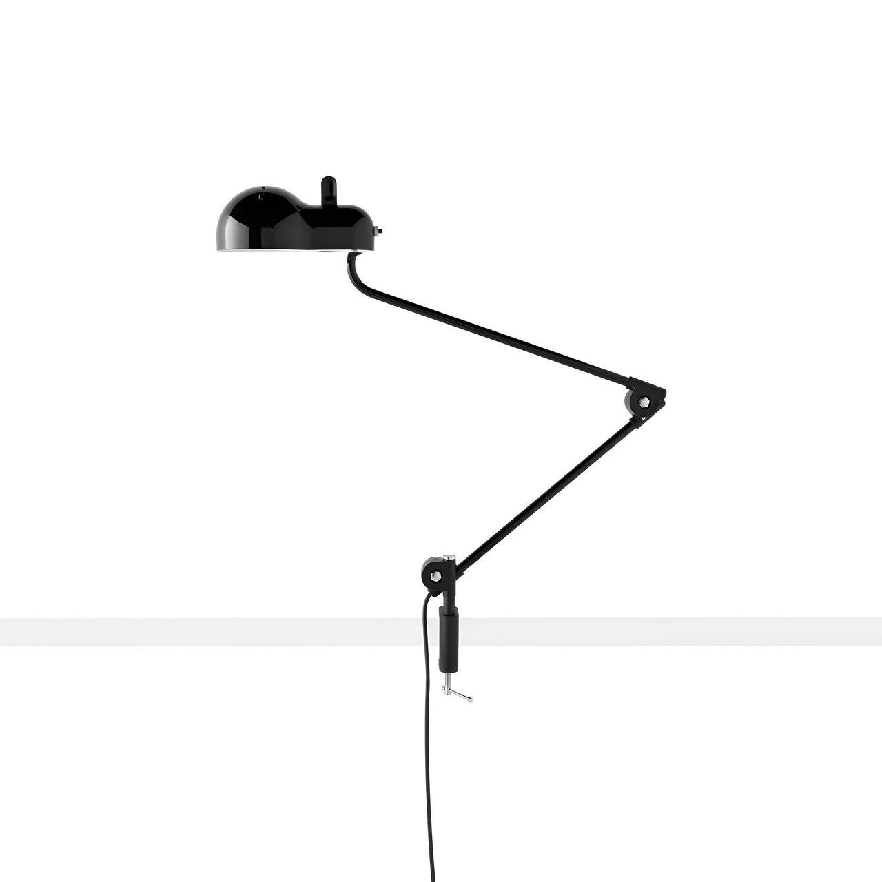 Topo Table Lamp with Clamp: Black
