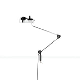 Topo Table Lamp with Clamp: Polished Chrome + Black