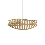 Toru Horizontal Pendant Light: Large + Bamboo