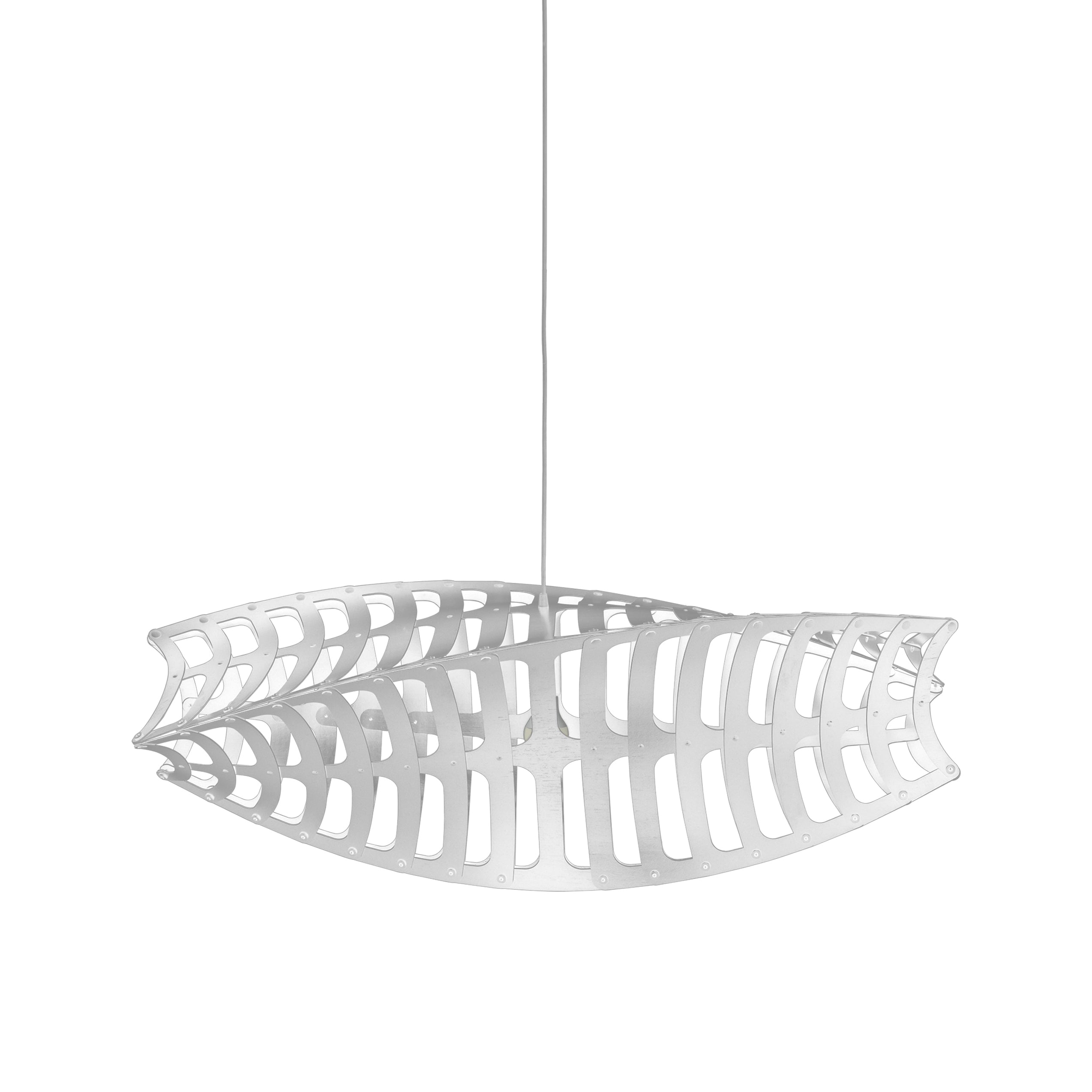 Toru Horizontal Pendant Light: Medium + White