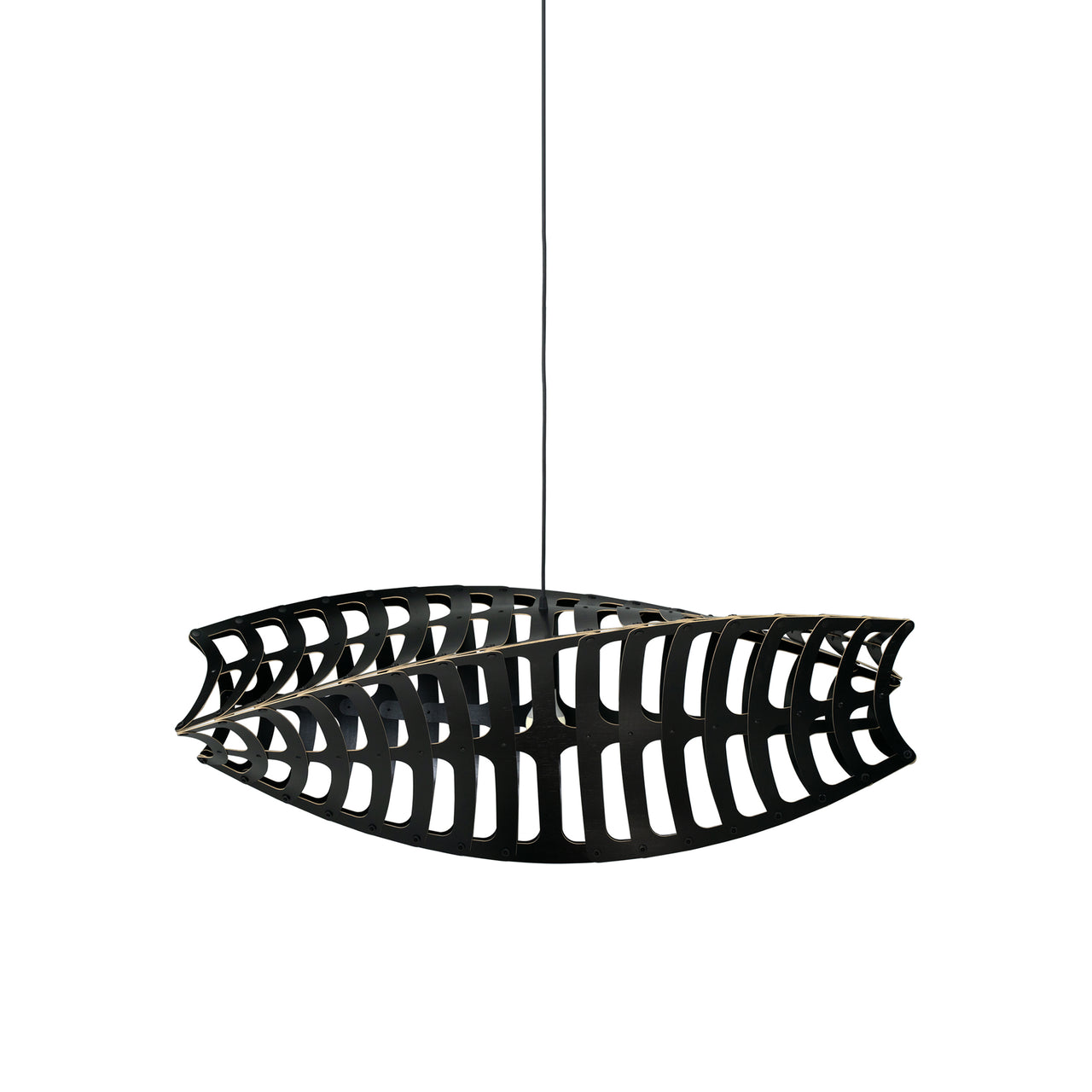 Toru Horizontal Pendant Light: Small + Black