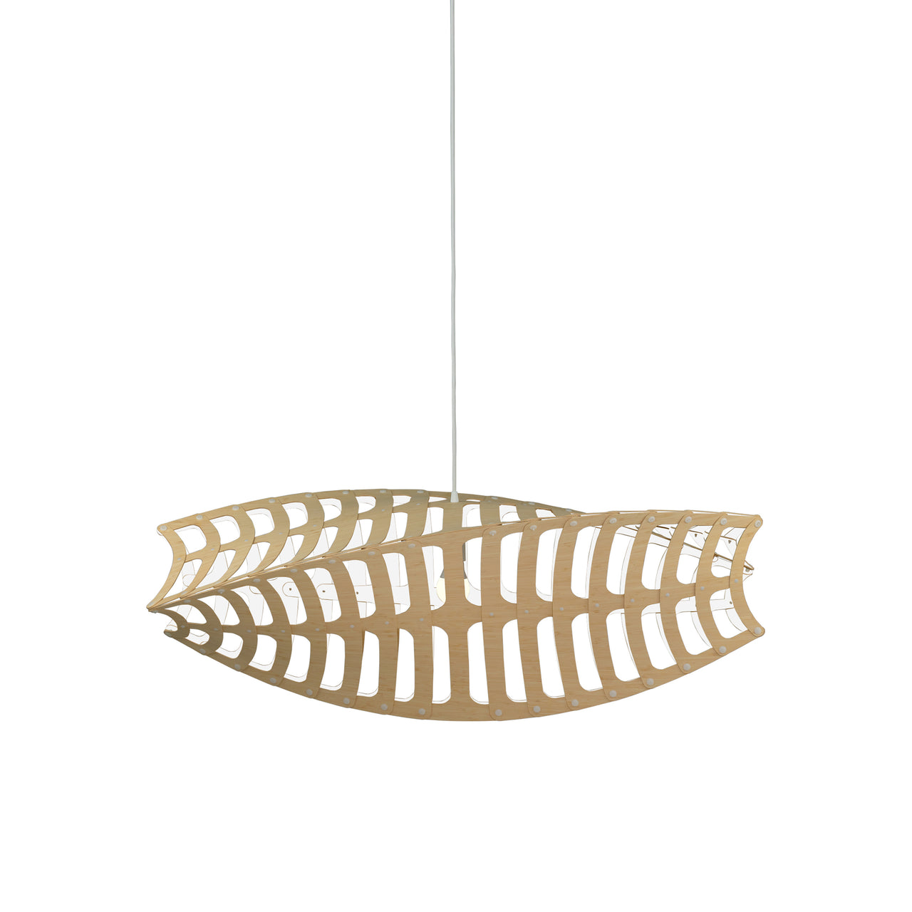 Toru Horizontal Pendant Light: Small + Bamboo