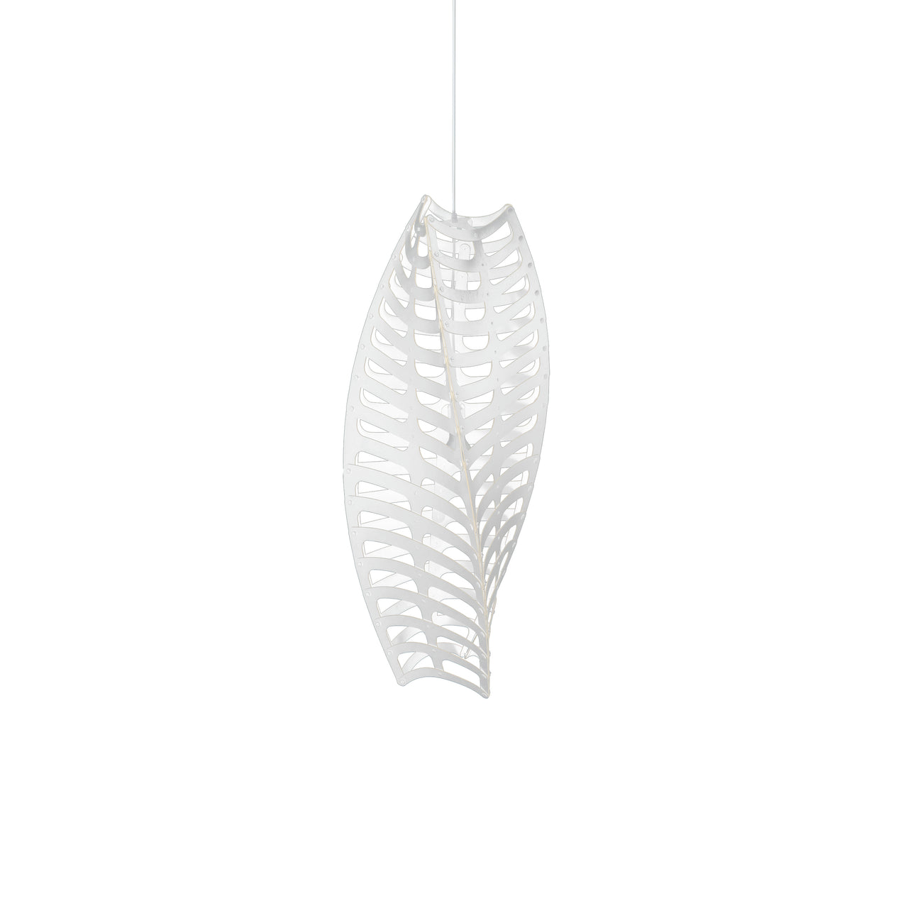 Toru Vertical Pendant Light: Medium + White