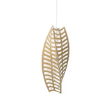 Toru Pendant Light: Vertical + Bamboo + White + White
