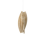 Toru Vertical Pendant Light: Small + Bamboo