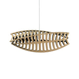 Toru Horizontal Pendant Light: Large + Bamboo + Black + White