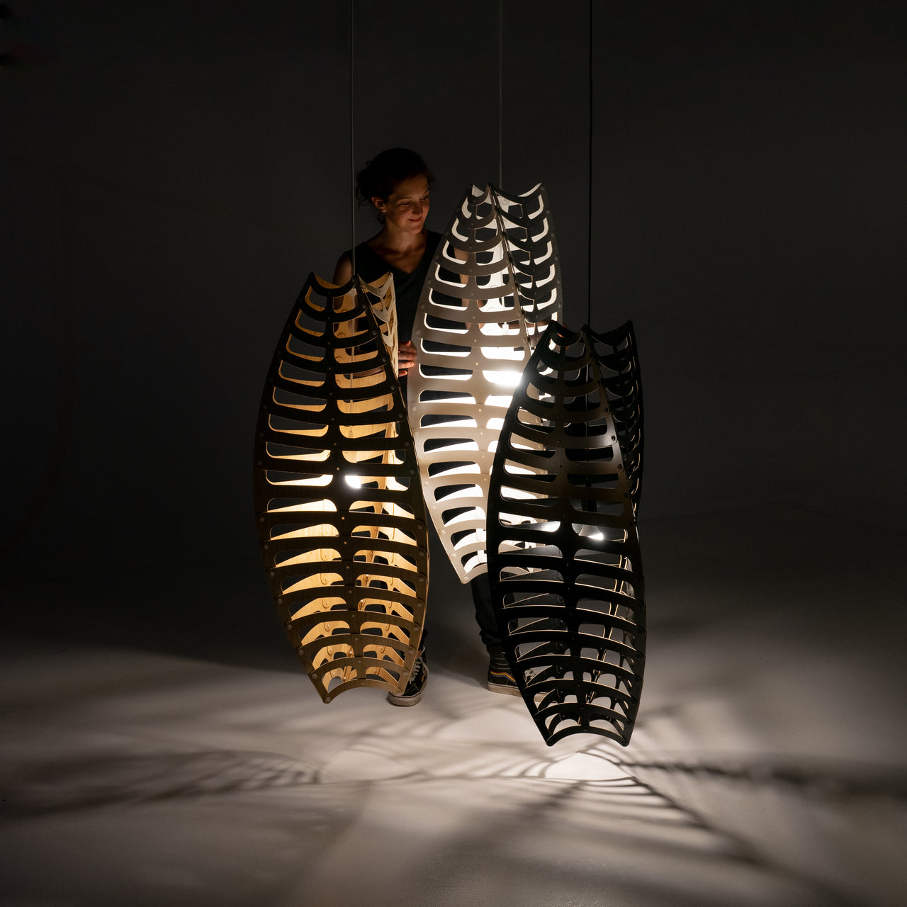Toru Vertical Pendant Light: Large + LS