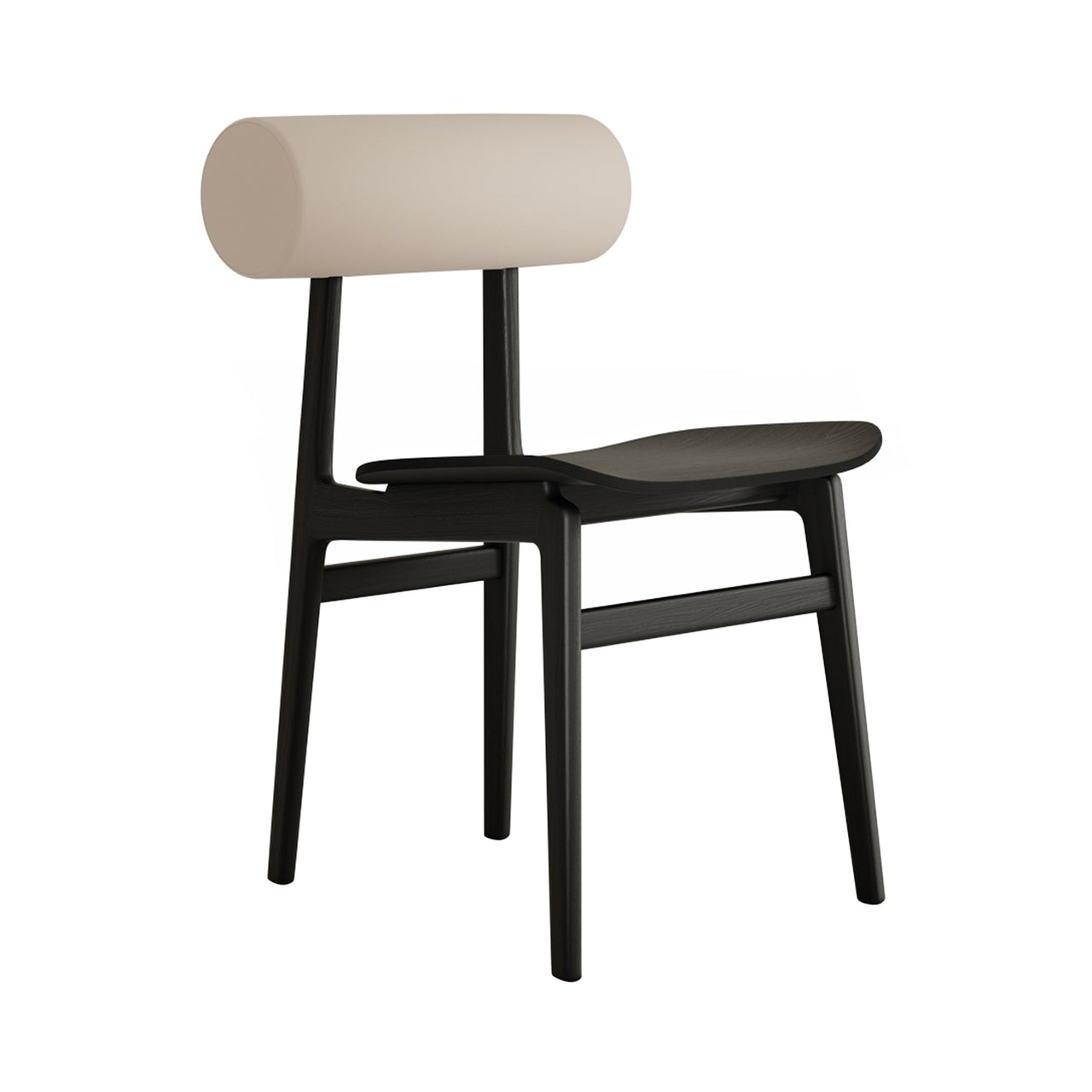 Totem Chair: Back Upholstered + Black Oak