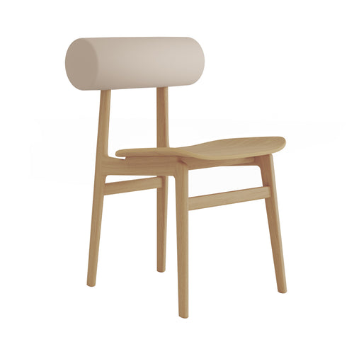 Totem Chair: Back Upholstered + Natural Oak