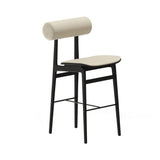 Totem Bar + Counter Chair: Seat + Back Upholstered + Bar + Black Oak
