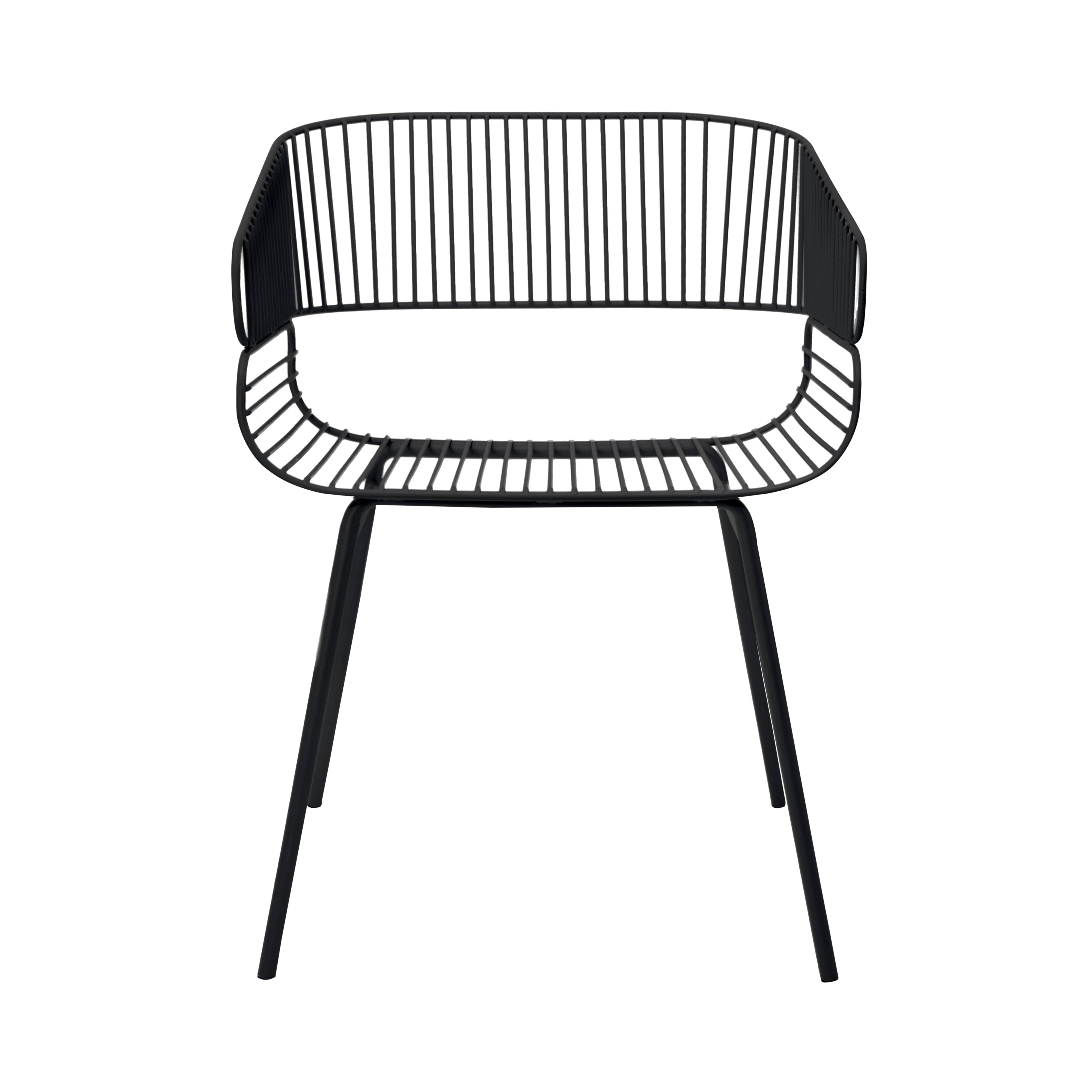 Trame Chair: Black + Without Cushion