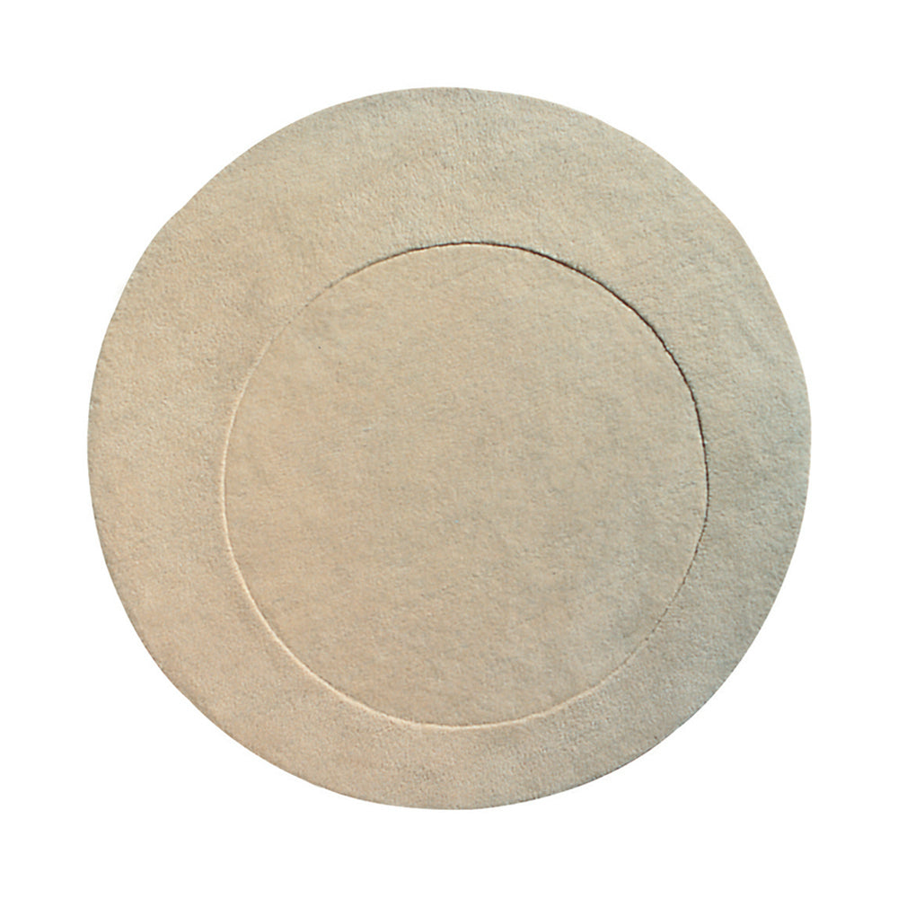 Trace Round Rug: Small + White