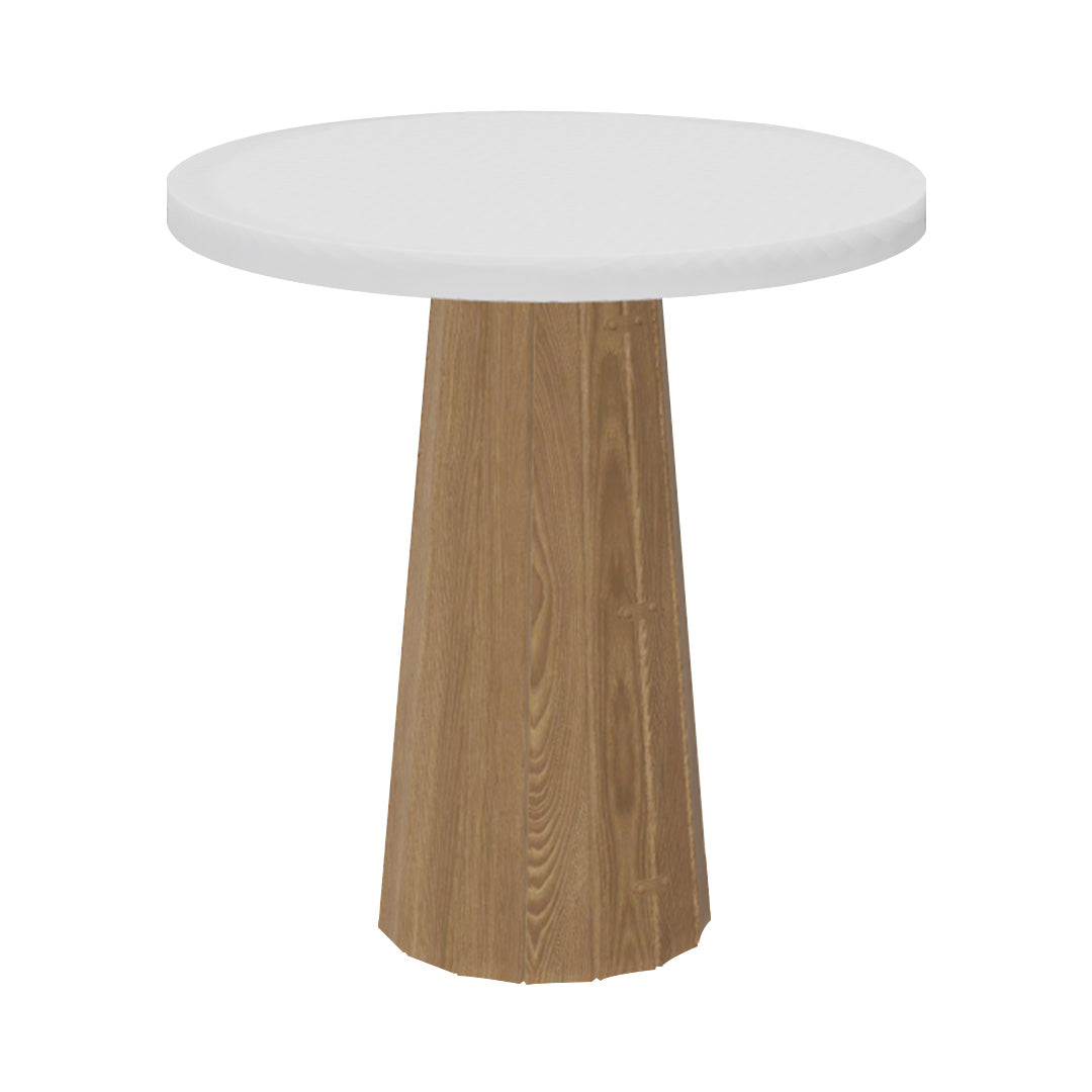 Container Round Table: Extra Small + Bodhi Cover + Traffic White + Natural Oil