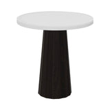Container Round Table: Extra Small + Bodhi Cover + Traffic White + Wenge