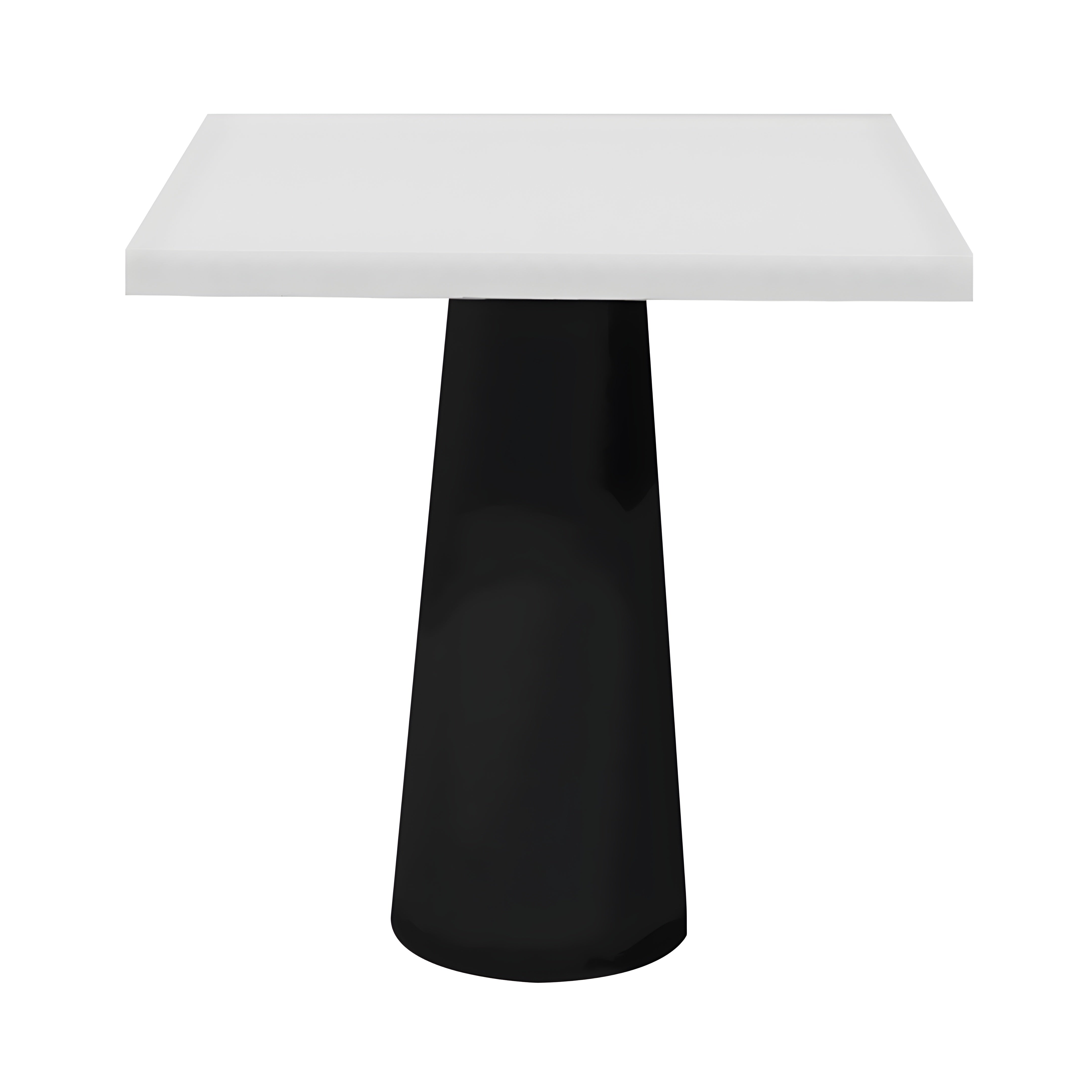 Container Square Table: Small + Traffic White + Black