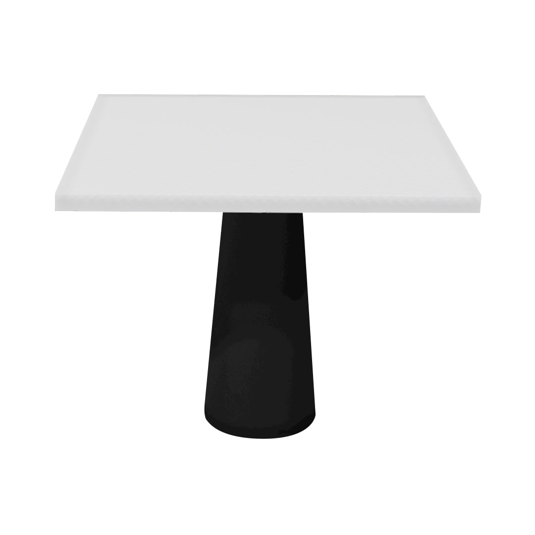 
Container Square Table: Large + Cable Feed + Traffic White + Black