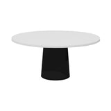 Container Round Table: Extra Large + Traffic White + Black