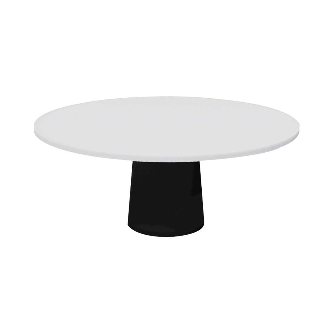 Container Round Table: XXL + Cable Feed + Traffic White + Black