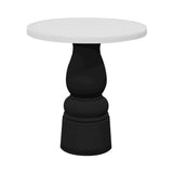 Container Round Table: Extra Small + New Antiques + Traffic White + Black