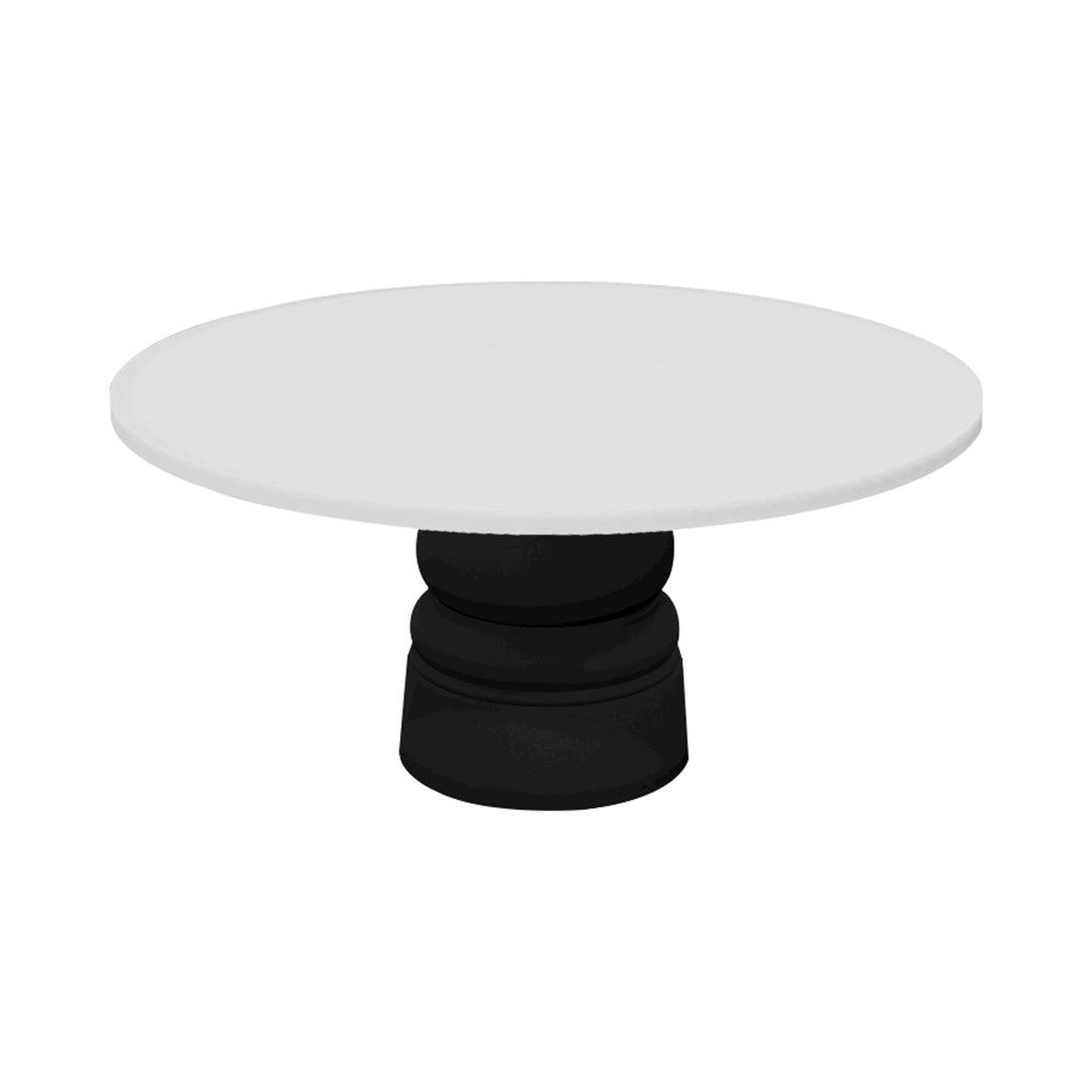 Container Round Table: XXL + New Antiques + Traffic White + Black