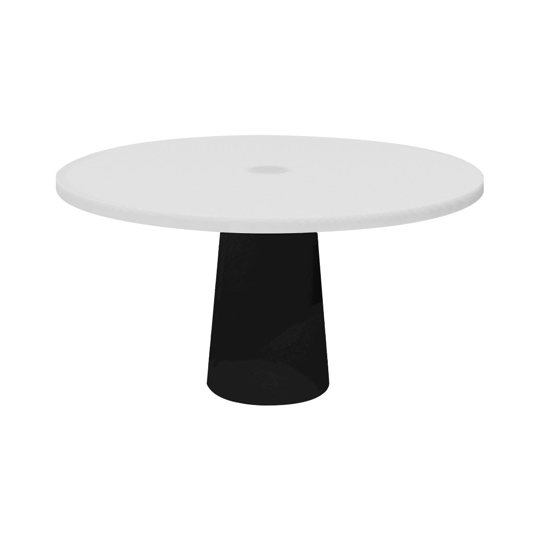 Container Round Table: Large + Traffic White with Hole + Black