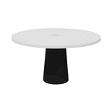Container Round Table: Large + Traffic White with Hole + Black