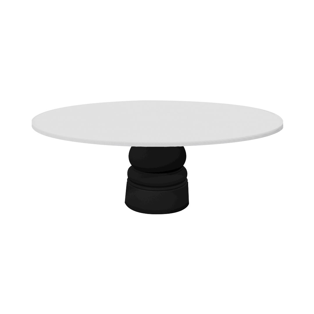 Container Oval Table: Small + New Antiques + Traffic White + Black