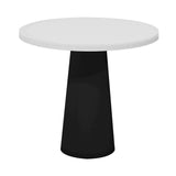 Container Round Table: Extra Small + Traffic White + Black