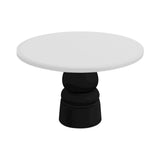 Container Round Table: Large + New Antiques + Traffic White + Black
