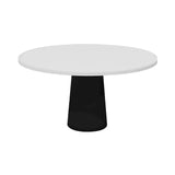 Container Round Table: Large + Traffic White + Black