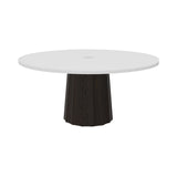 Container Round Table: Extra Large + Bodhi Cover + Traffic White with Hole + Grey
