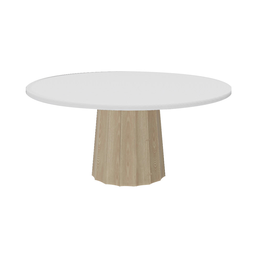Container Round Table: Extra Large + Bodhi Cover + Traffic White + White Wash