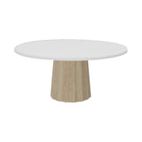 Container Round Table: Extra Large + Bodhi Cover + Traffic White + White Wash