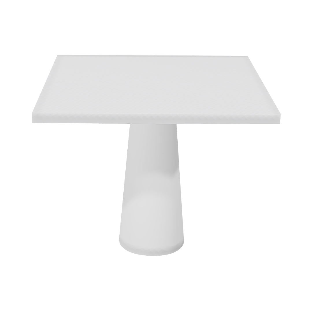 
Container Square Table: Large + Cable Feed + Traffic White + White