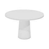 Container Round Table: Medium + Cable Feed + Traffic White + White