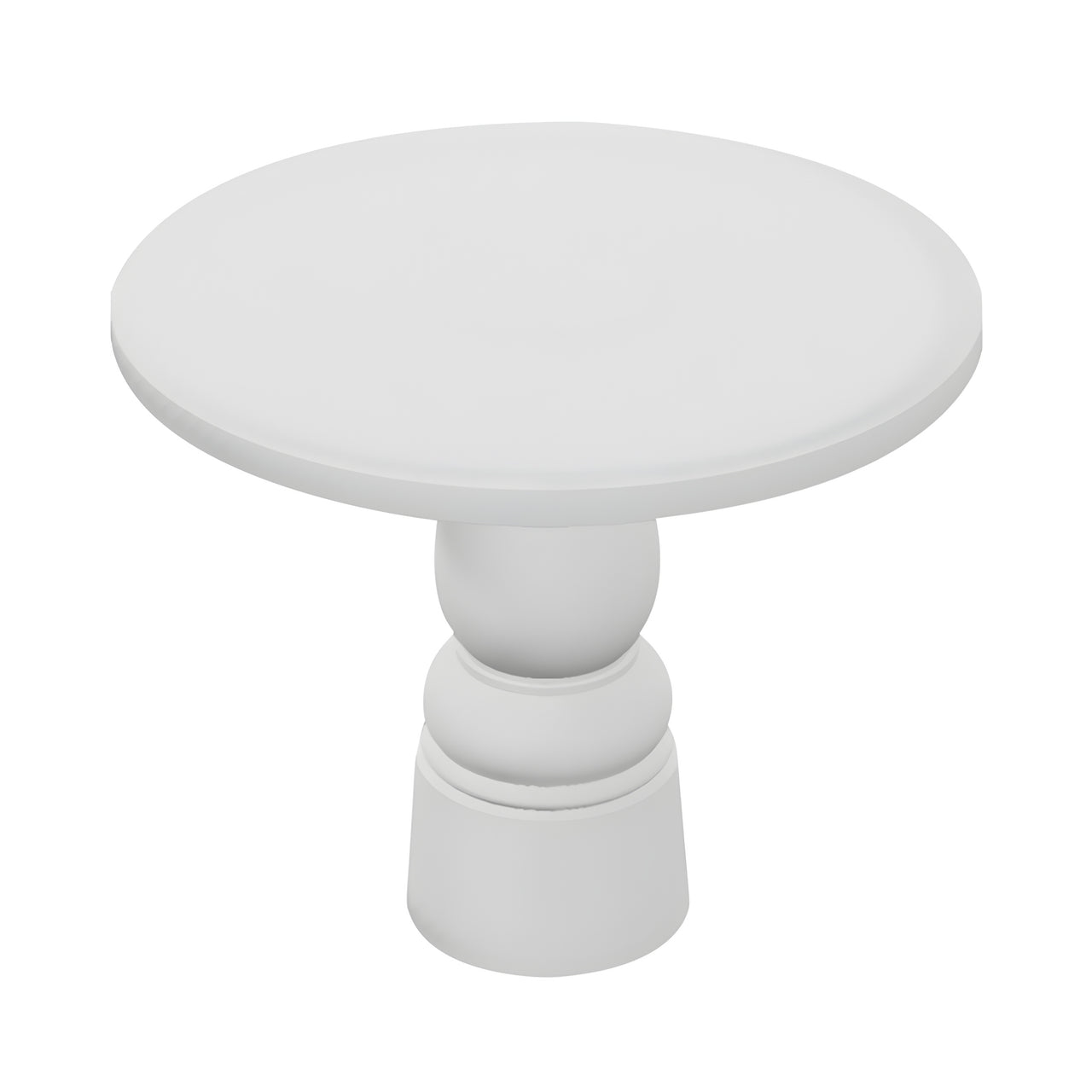 Container Round Table: Small + New Antiques + Traffic White + White
