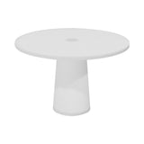Container Round Table: Medium + Cable Feed + Traffic White with Hole + White