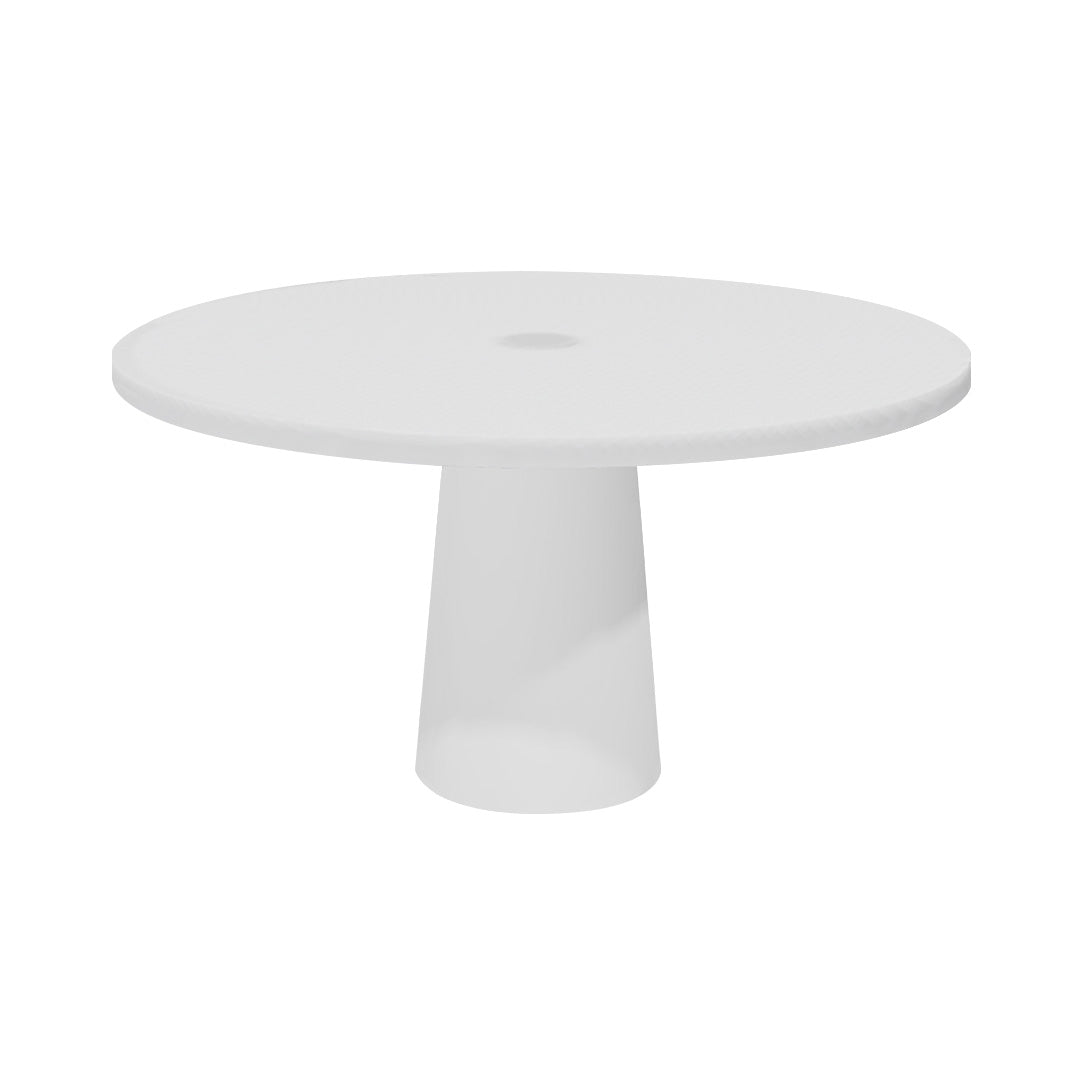 Container Round Table: Large + Traffic White with Hole + White
