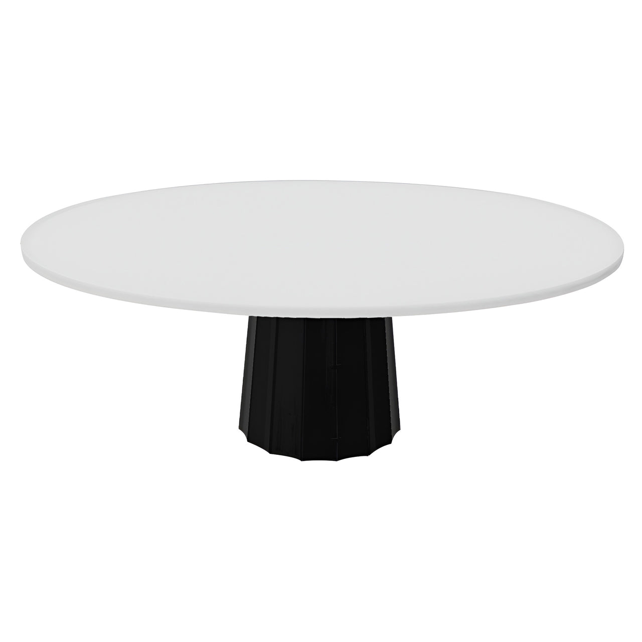 Container Oval Table: Small + Bodhi Cover + Traffic White + Black