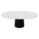 Container Oval Table: Small + Bodhi Cover + Traffic White + Black