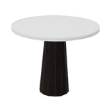 Container Round Table: Small + Bodhi Cover + Traffic White + Wenge